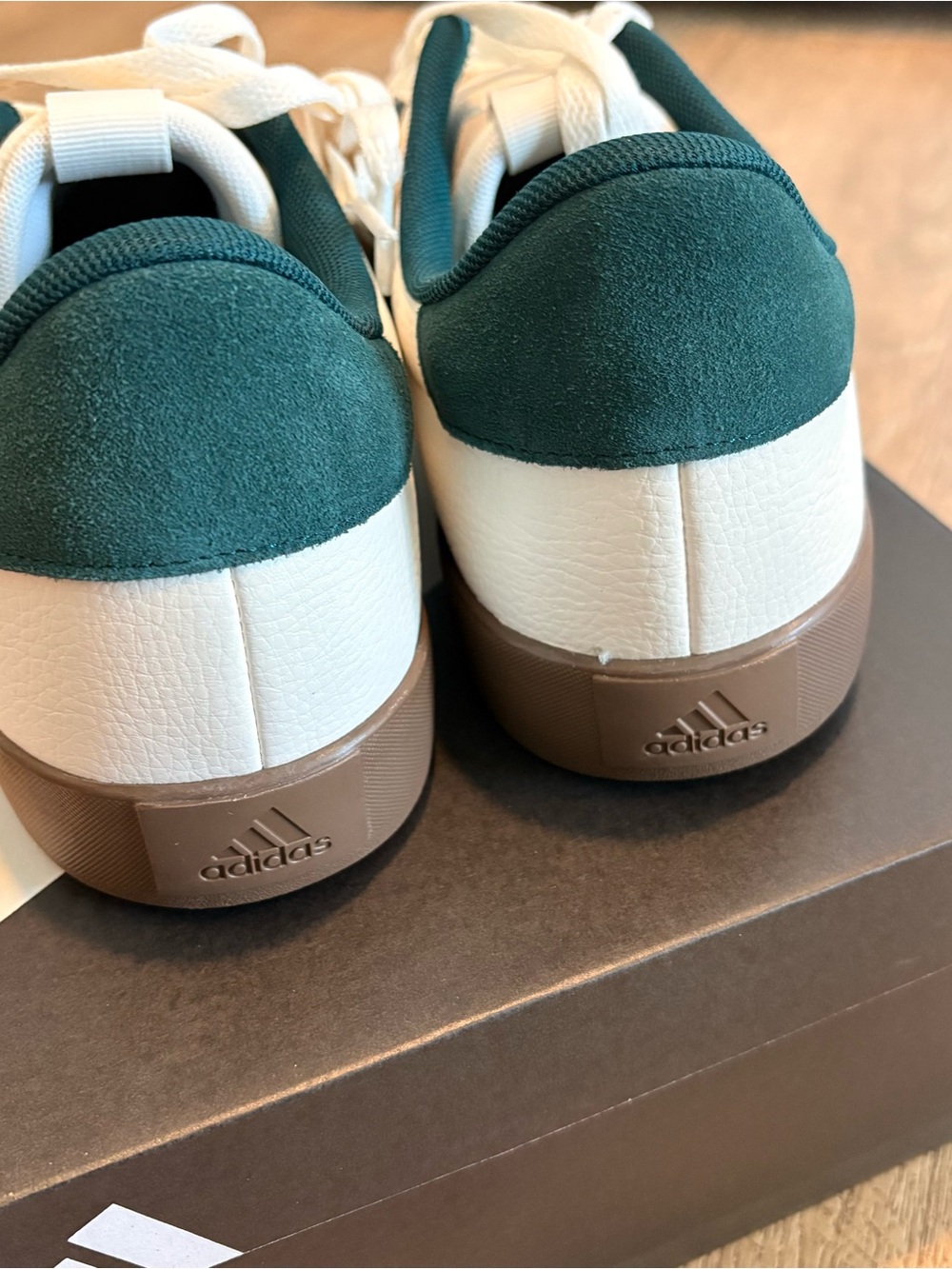 Adidas VL Court 3.0 Men's Shoes Core White Preloved Teal Color Way SZ 12 NEW - Picture 3 of 5
